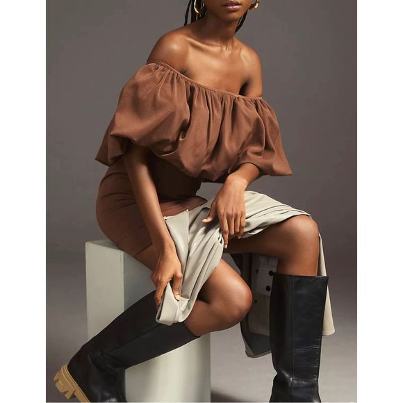 Nikita Mhaisalkar Off-The-Shoulder Bubble Dress Size Small NWT - Picture 2 of 9